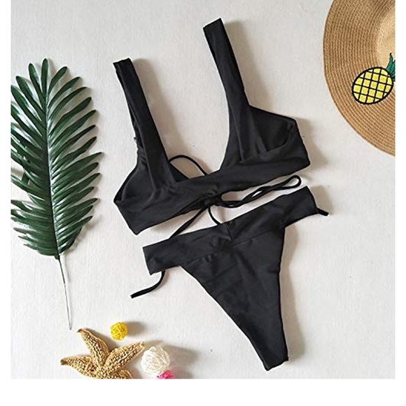 Sherry DC | Black High Waist Wrap Around Bikini - Picture 6 of 6